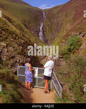 The Grey Mares Tail Waterfall near Moffat, Scottish Borders Stock Photo