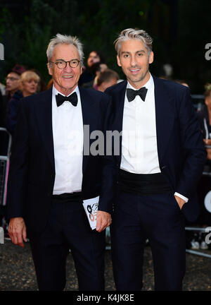 Larry Lamb (left) and George Lamb attending the GQ Men of the Year Awards 2017 held at the Tate Modern, London Stock Photo