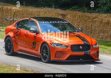 2017 Jaguar XE SVR Project 8 at the 2017 Goodwood Festival of Speed, Sussex, UK. Stock Photo