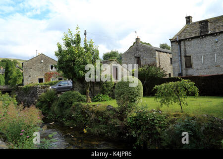 Kettlwell Beck from Middle Lane in Kettlewell in the Yorkshire Dales, North Yorkshire, England, United Kingdom Stock Photo