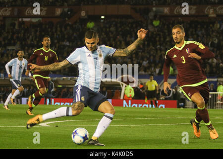 Buenos Aires, Argentina. 5th Sep, 2017.  Mauro Icardi of Argentina during the match with Venezuela for 2018 Fifa World Cup for Conmebol at Monumental Stadium, Buenos Aires, Argentina. (Photo: Néstor J. Credit: Néstor J. Beremblum/Alamy Live News Stock Photo