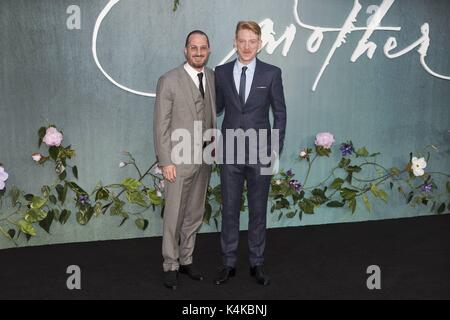 London, Grossbritannien. 06th Sep, 2017. Darren Aronofsky and Domhnall Gleeson attend MOTHER! UK Premiere - London, England (06/09/2017) | Verwendung weltweit/picture alliance Credit: dpa/Alamy Live News Stock Photo