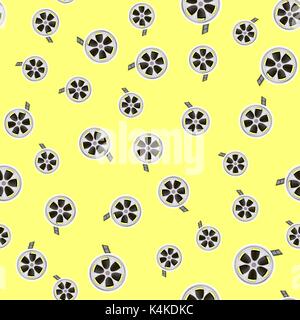 Cinema Film Tape Seamless Pattern Stock Vector