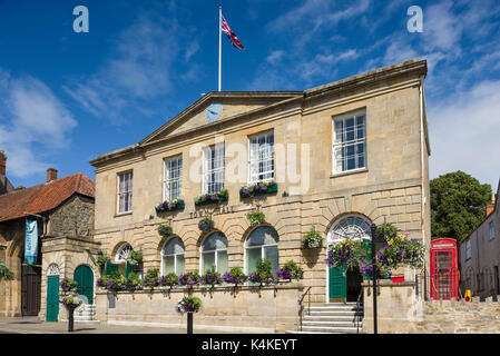 Glastonbury Town Hall in Magdalene Street, Somerset, England. Stock Photo