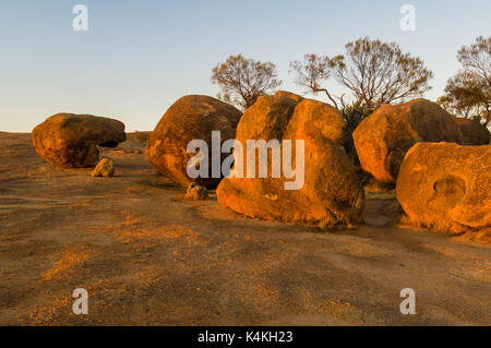 First light on Hyden Rock. Stock Photo