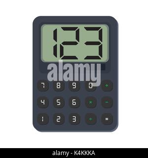 Calculator Flat Icon on white background - Vector Iconic Illustration Stock Vector
