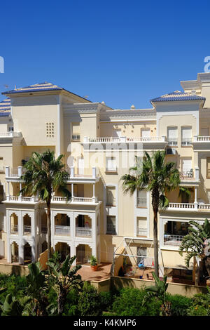 apartment block in Isla Canela on the south coast of Spain Stock Photo