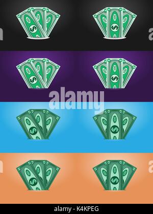 Vector dollars, abstract banknotes, money Stock Vector