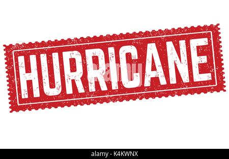 Hurricane grunge rubber stamp on white background, vector illustration Stock Vector