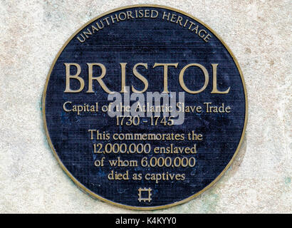 Statue of Edward Colston in the Center of Bristol England UK Stock Photo