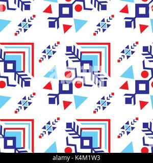 Tribal ancient ornaments diagonally seamless indian style Stock Vector
