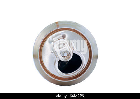 Aluminum cans top view Stock Photo