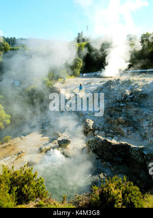 Volcanic formations at Furnas, São Miguel island. Azores, Portugal Stock Photo