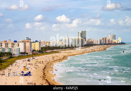 Modern blocks of ocean view apartments and condos along the Rambla in ...