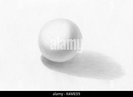 Sphere pencil drawing Stock Photo