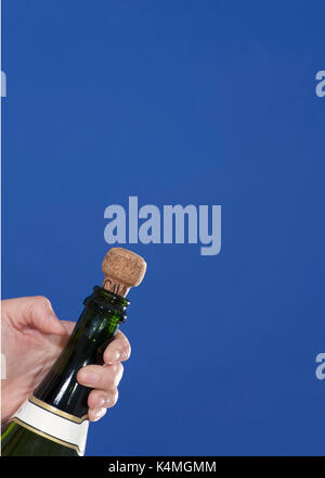 Champagne cork popping, high-speed image Stock Photo - Alamy