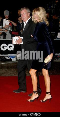 LONDON - SEP 05, 2017: Jeremy Clarkson and girlfriend Lisa Hogan attend the GQ Men of the Year Awards at theTate Modern in London Stock Photo