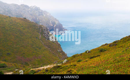 Landscape of Cabo da Roca, Westernmost point Portugal and Europe Stock Photo