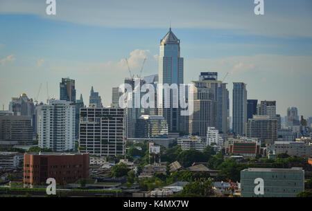 Bangkok, Thailand - Jun 18, 2017. Business district in Bangkok, Thailand. Bangkok is the economic centre of Thailand and the heart of the country inve Stock Photo