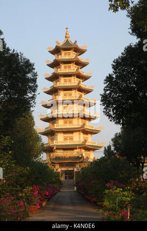 Pagoda, Dai Tong Lam Tu Buddhist Temple, Ba Ria, Vietnam, Indochina, Southeast Asia, Asia Stock Photo