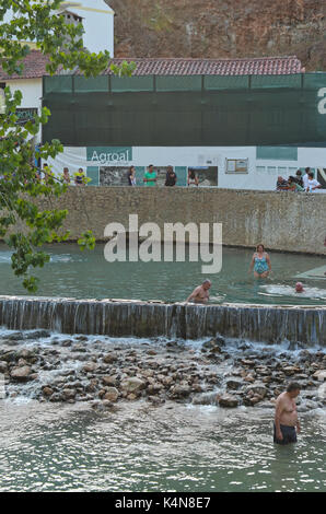 Fluvial beach of Agroal in Ourem. Portugal Stock Photo
