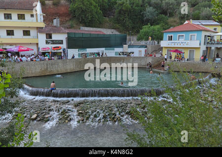 Fluvial beach of Agroal in Ourem. Portugal Stock Photo