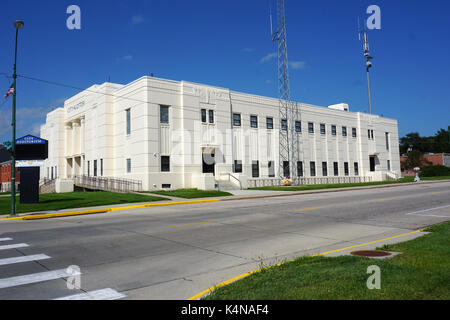 Art Deco style building in York, NE Stock Photo