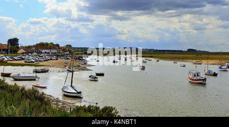 The tidal Creek at Burnham-Overy-Staithe on the Norfolk coast, England, UK Stock Photo