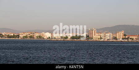 Canakkale City and Canakkale Strait in Turkey Stock Photo