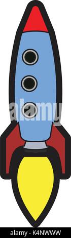 Isolated rocket toy Stock Vector