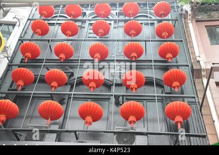 Array of red lanterns, Kuala Lumpur Stock Photo