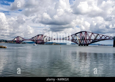 The Forth Rail Cantilever Bridge running across the Firth of Forth is ...