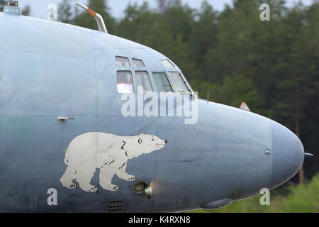 Kubinka, Moscow Region, Russia - May 18, 2015: Ilyushin IL-38 (09 RED) of Russian Navy at Kubinka air force base. Stock Photo