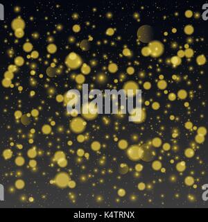 Golden glitters background Stock Vector