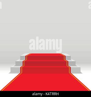 Podium with red carpet Stock Vector
