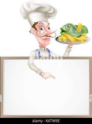 Cartoon Chef Fish Holding A Soup Ladle Stock Illustration - Download Image  Now - Fish, Cartoon, Chef - iStock