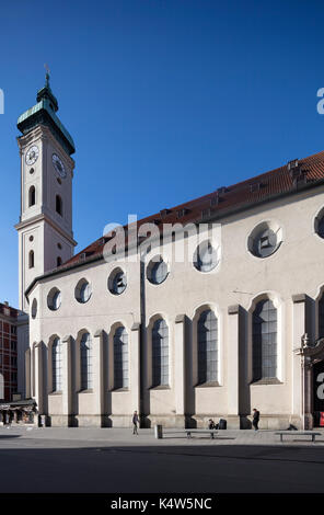 Heiliggeistkirche Gothic hall church in Munich, southern Germany Stock Photo