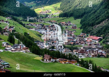 Sölden is a municipality in the Ötztal valley of Tirol, Austria. Pictured in the summer. Stock Photo