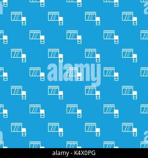 Memory card pattern seamless blue Stock Vector