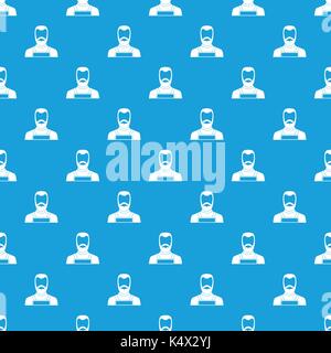 Blacksmith pattern seamless blue Stock Vector