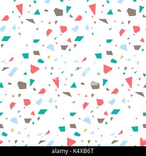 Terrazzo flooring seamless vector pattern. Stock Vector