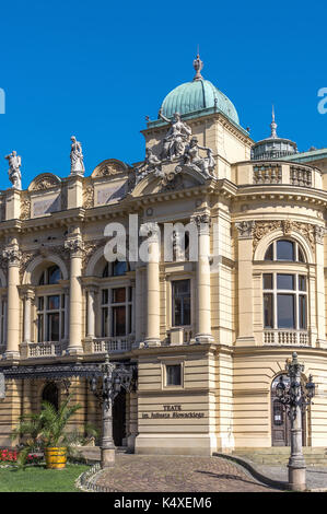 Juliusz Słowacki Theatre, one of the most famous Polish theatres, erected in 1893 and named after Polish poet Juliusz Słowacki - Krakow, Poland. Stock Photo