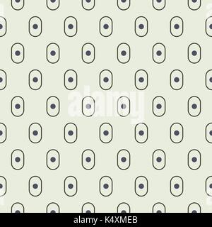 Small oval shapes 60s seamless vector pattern. Stock Vector