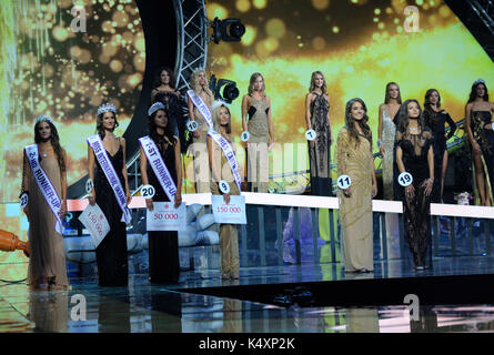 September 06,2017. Kiev, Ukraine. Miss Ukraine 2017, beauty pageant. Final contest took place at the National Palace of Arts 'Ukraina' Stock Photo
