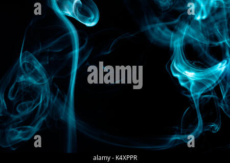 abstract figures made with smoke Stock Photo