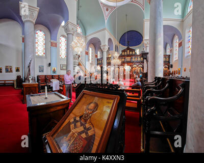 Interior of St Nicholas Greek Orthodox Church, Liverpool. Stock Photo