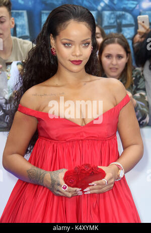 Jul 24, 2017 - Rihanna attending European Premiere of Valerian And The City Of A Thousand Planets, Cineworld Leicester Square in London, England, UK Stock Photo