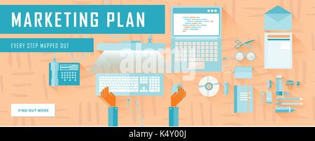 Vector of various office supplies Stock Vector
