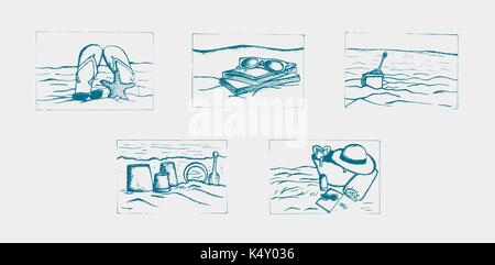 Vector icon set for holiday Stock Vector