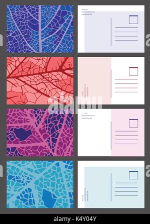 Vector icon set of various leaves frames Stock Vector